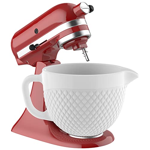 Ceramic Mixer Bowl for KitchenAid Tilt-Head Stand Mixers 4.5-5 Qt