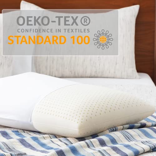 ORHETVE Queen Talalay Latex Pillow - Extra Soft Support for Side & Back Sleepers, Removable Cotton Cover
