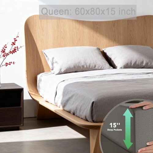 Gray Queen Size Grounding Sheet with Silver Fiber & Organic Cotton - Earth Connected Bedding