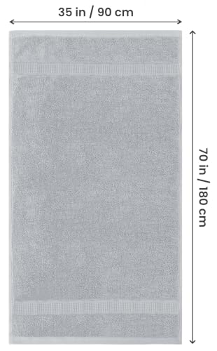 Utopia Towels Jumbo Bath Sheet 2 Pack - 35x70 in, 600 GSM Cotton, Cool Grey (Variation of THIS listing)
