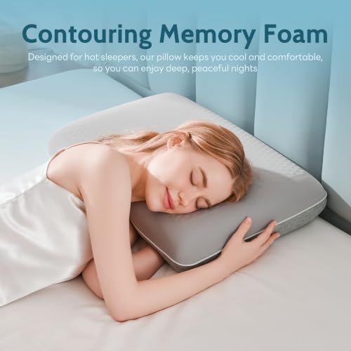 Gel Cooling Pillows for Hot Sleepers, Memory Foam Pillow with