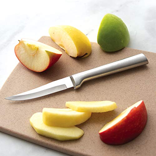 Paring Knife Set with Silver Handles - 3-Piece Kitchen Utility Knives - Gift Set (S01) - Made in USA