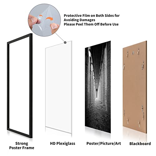 Black 18x24 Poster Frame 2 Pack - Picture Frames for Wall Display
