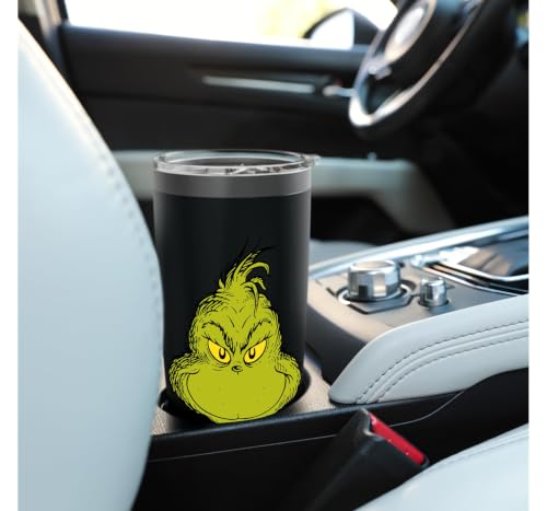 Dr. Seuss Grinch Stainless Steel Insulated Tumbler Black 20oz Christmas Gift