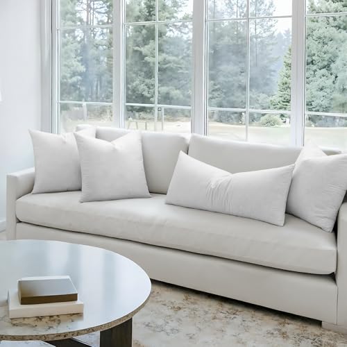 22x22 Inch Pillow Inserts Set of 2 - Feather & Polyester Blend Plush Support