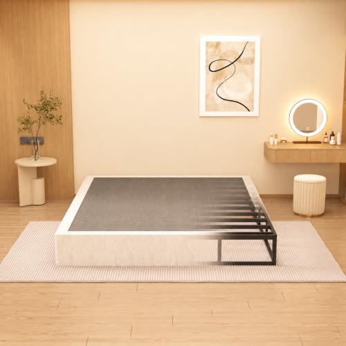 Queen Box Spring 9 Inch Heavy Duty Metal Mattress Foundation - Sturdy, Noise-Free Support
