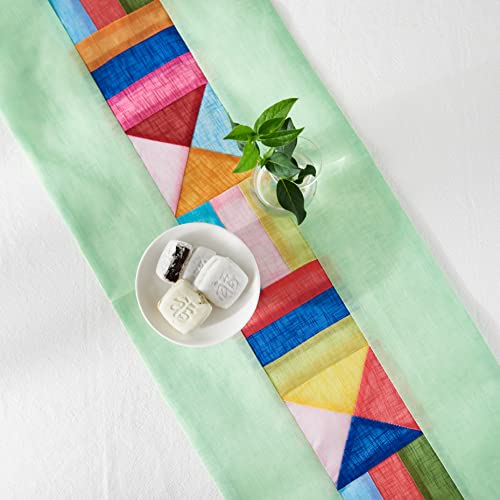 JYHOME Traditional Korean Ramie Table Runner 78 x 11 in - Mint (JY001)