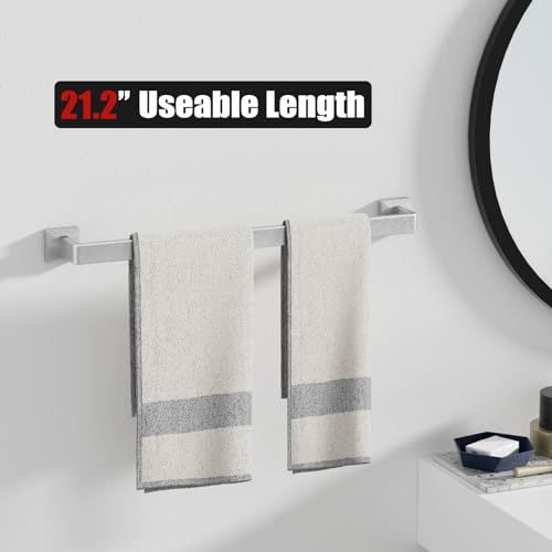Brushed Nickel Bathroom Accessories Set - 10 Pieces with Towel Bars & Hooks - Variation of THIS listing