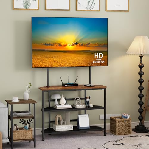 23" to 60" Floor Corner TV Stand For Bedroom With Mount, Universal