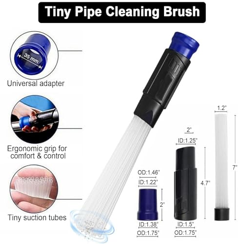 Universal Vacuum Attachment Kit with Hose Adapters & Extension Wand