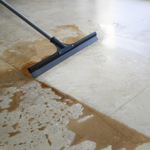 Heavy Duty 30-Inch Floor Squeegee with 51.5" Handle for Garage, Tile, Concrete & Glass Cleaning