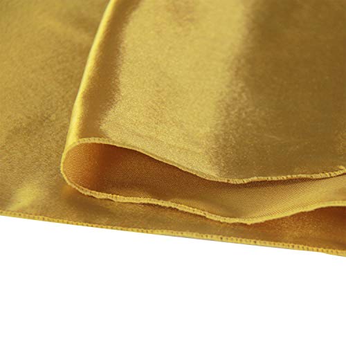 Gold Satin Table Runners 5 pcs Wedding & Party Decor - WELMATCH