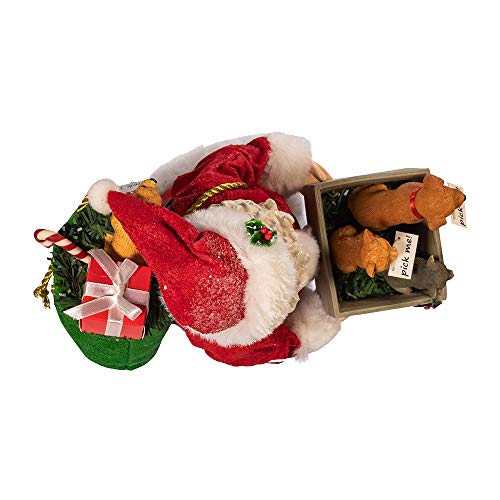 Fabriché Adopt-a-Pet Santa with Dog Christmas Decor Set - 10.5-Inch