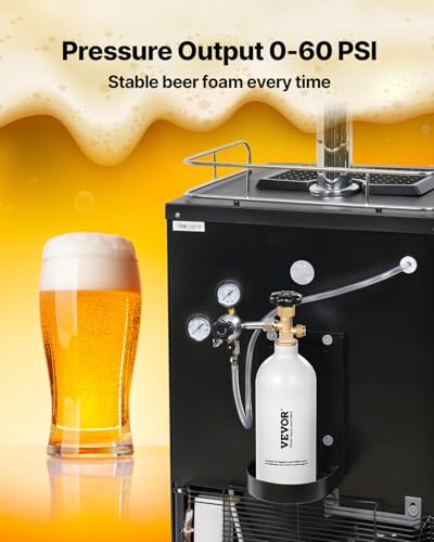 2.5 lb Aluminum CO2 Tank with CGA320 Valve for Beer & Soda Dispensing