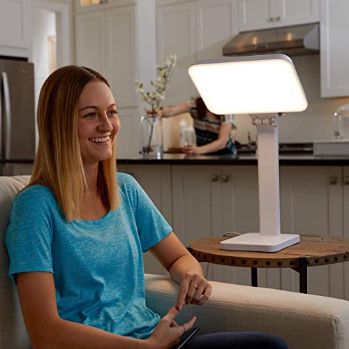 Theralite Aura Bright 10,000 Lux Light Therapy Lamp - 1 Pack, Adjustable Brightness & 4 Light Settings for Mood & Energy