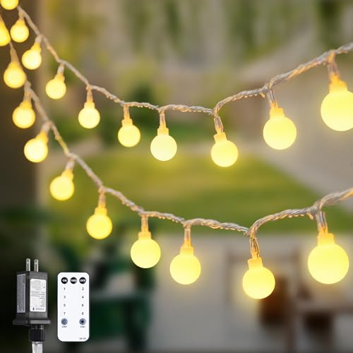 JMEXSUSS 147ft 300 LED Globe String Lights Outdoor Waterproof with Remote - Warm White