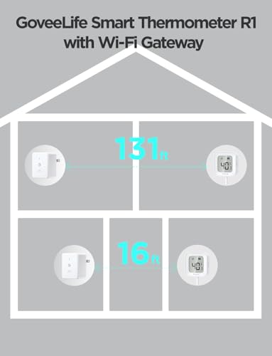 WiFi Refrigerator & Freezer Thermometer with App Alerts - 4 Pack