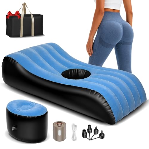 Blue Post-Surgery BBL Bed with Hole for Sleeping & Recovery - Wolfwo