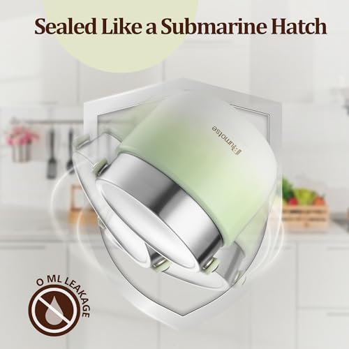 40 oz Insulated Food Jar with Dual Compartments - Green, Keeps Food Hot 8 Hours