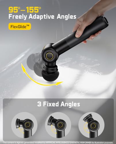 Fanttik Flip G9 Pro Electric Scrubber Black - Heavy Duty Bathroom Cleaner