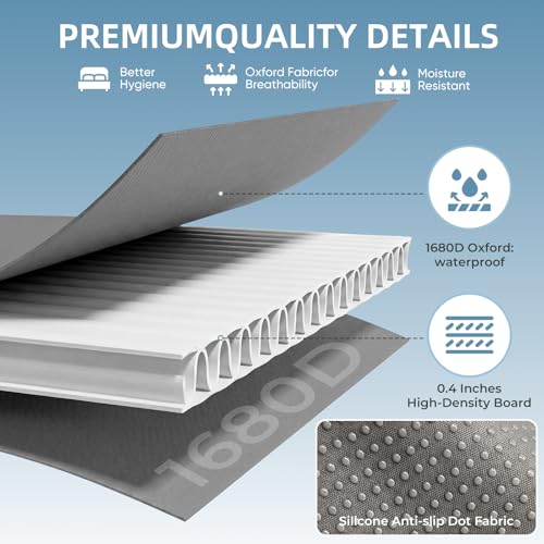 YUAOCUU King Size Bunkie Board 76x80 Inch Mattress Support Heavy Duty Anti-Sag