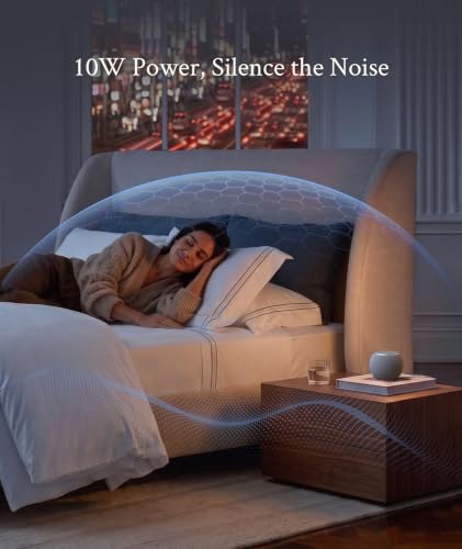 Narelu Gray White Noise Machine for Sleep-Deep Sound Masking, Compact & Powerful