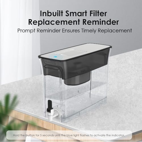 Waterdrop WFD-40L Water Filter Dispenser Black - 35-Cup Capacity, Upgraded