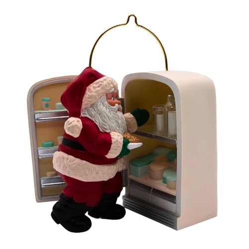 Hallmark 1993 Santa Raiding the Fridge Ornament QLX7185 – Light-Up Christmas Tree Decoration