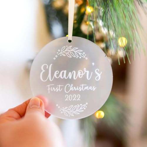 20 PCS Frosted Acrylic Ornament Blanks 3 Inch Acrylic Circles Blanks with Hole, Frosted Glass Ornament for Crafts, Perfect for DIY Christmas Ornaments