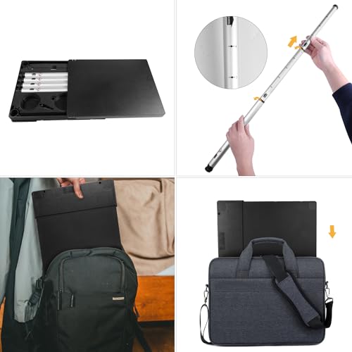 Portable Laptop Desk Stand - Adjustable Height Foldable Workspace for Travel & Home