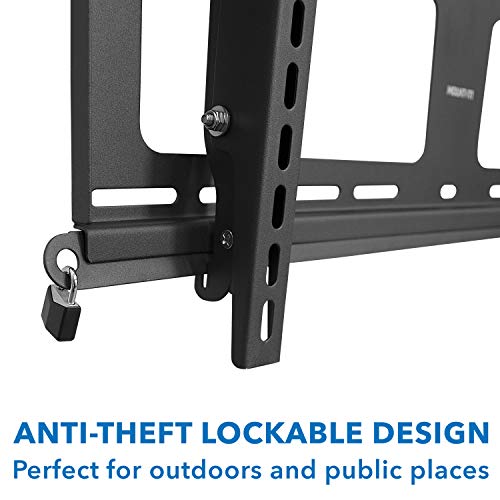 Outdoor Weatherproof TV Wall Mount with Lock & Tilt for 37-75 Inch TVs