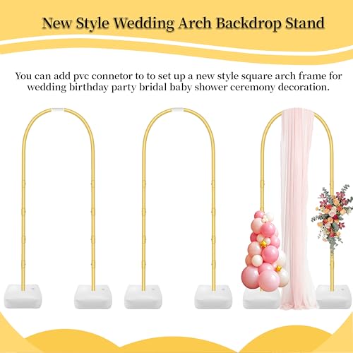 Gold Balloon Arch Kit with Adjustable Half Arch Stand - 8.2FT & 6FT