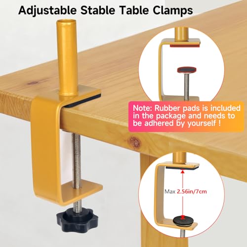 Gold Over The Table Rod Stand with Clamps Adjustable 47-98" Length for Decor Flowers Weddings