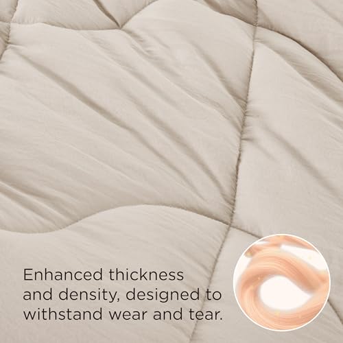 Bedsure King Comforter Linen All Season Down Alternative Duvet Insert
