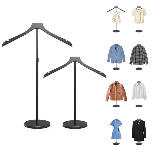 Black Mannequin Torso Display Stand - Adjustable 20-34 Inch 2 Pack