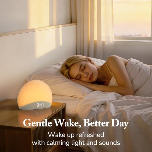 Sunrise Alarm Clock with Bluetooth Speaker & FM Radio – Gentle Wake & Night Light