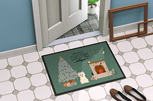 West Highland White Terrier Doormat 24x36 Christmas Indoor Outdoor Rug