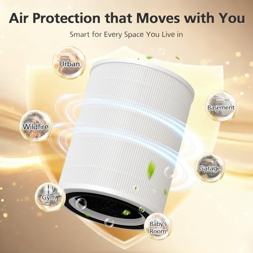 HAP606 Replacement Air Filter for XenonLab VisionAir & ECOSELF Air Purifiers - 2 Pack