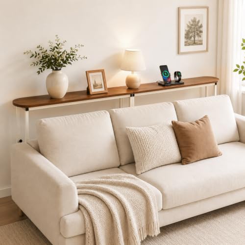 Lanlelin 78.8-Inch Adjustable Narrow Console Table for Behind Couch, Entryway, Living Room