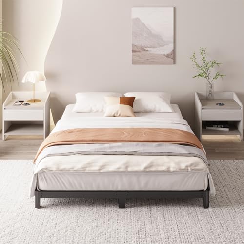 Yicensen Full Bed Frame with Low Profile Design, No Box Spring Needed, 6 Inch Mattress Support