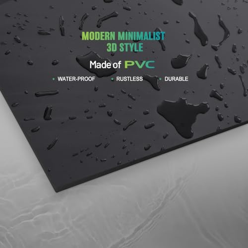 Black 2ft x 2ft Drop Ceiling Tiles - Waterproof & Fire-Rated PVC - Pack of 12