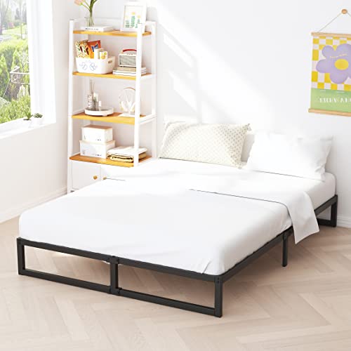 Richwanone 8 Inch Queen Metal Bed Frame - Heavy Duty Platform Bed, Noise-Free, Easy Assembly, Black