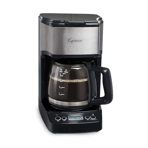 Capresso Black 5-Cup Mini Drip Coffee Maker with Timer & Stainless Steel