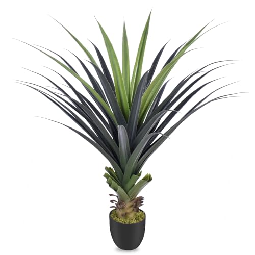 Keeplush 4ft Artificial Spiked Agave Plant Faux Indoor/Outdoor Decor