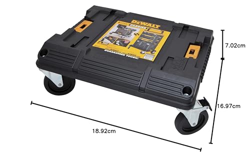 DEWALT Heavy Duty TSTAK Tool Storage Cart with 4 Wheels for Jobsite Use
