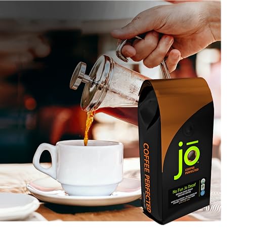 Organic Decaf Coffee Ground - Medium-Dark Roast 2 lb with Variation No Fun Jo Decaf / 32 Ounce Pack