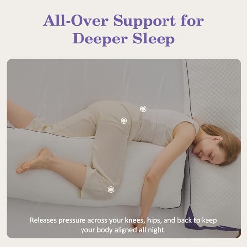 HOMELAB Adjustable Shredded Memory Foam Body Pillow 20x52 - Body Pillow