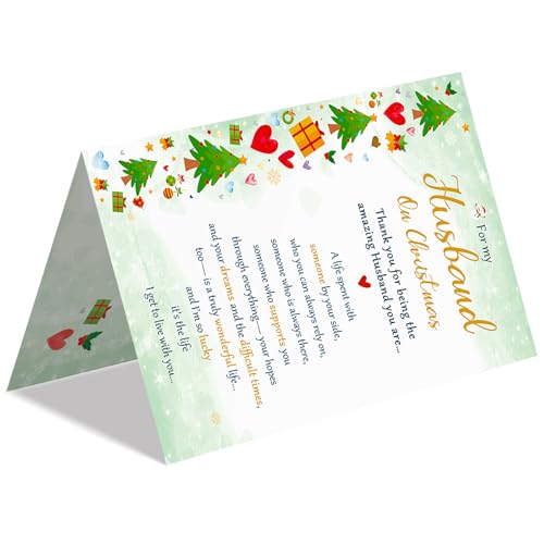 Beixian Husband Christmas Card BX300 - Romantic Holiday Greeting for Men