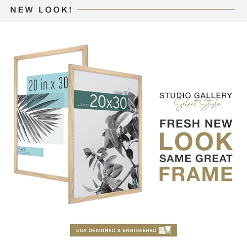MCS Studio Gallery Poster Frame 20x30 Natural Woodgrain 1-Pack