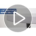 Flash Furniture 2.63 ft Plastic Round Folding Bar Table, Granite White